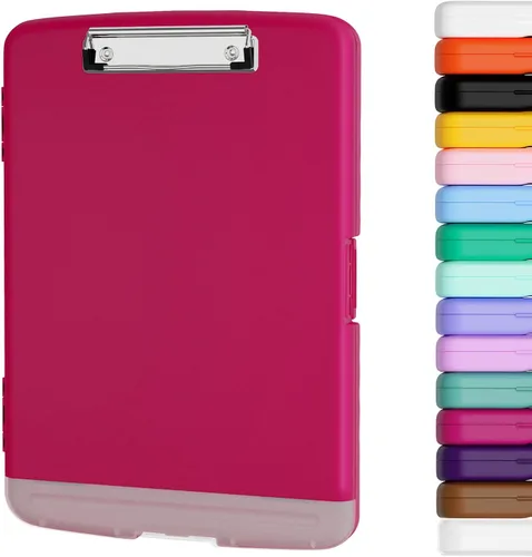 Miniatura 9 de Piasoenc Portapapeles con almacenamiento, caja de organización de 8.5 x 11 pulgadas con soporte para bolígrafo y carpeta de papel legal A4, folio