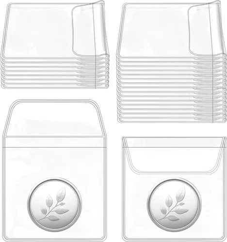Miniatura 11 de Vmiapxo Paquete de 100 fundas para monedas de un solo bolsillo, soportes protectores de monedas de plástico transparente de 2 x 2 pulgadas