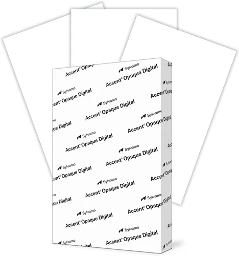 Accent Papel de Cartulina Blanco Opaco de 11" x 17", 80 libras, 216gsm – 250 Hojas (1 Resma) – Cartulina Pesada Premium Súper Suave, Papel de Blanco
