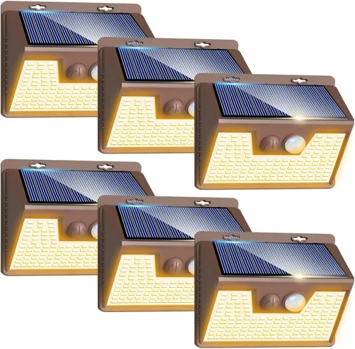 Miniatura 37 de Peasur Luces Solares para Exteriores con Sensor de Movimiento, 140 LED Luz Solar Alimentada por Energía Solar para Cerca Impermeable, 3 Modos