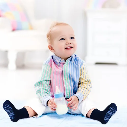 Miniatura 2 de Tphon Calcetines para niños pequeños con pinzas para niños y niñas, calcetines antideslizantes para niños, 15 pares de calcetines de media