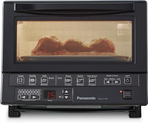 Miniatura 12 de Panasonic FlashXpress Horno tostador de encimera, tostador de 4 rebanadas de tamaño pequeño y compacto con doble calefacción infrarroja, 6 opciones