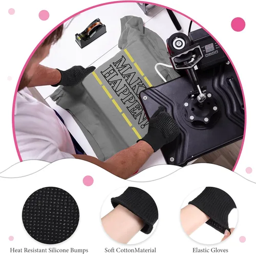 Miniatura 5 de Sabary Juego de 20 dispensadores de cinta térmica por sublimación con guantes resistentes, golpes de silicona, juego de mini bolígrafos cortadores