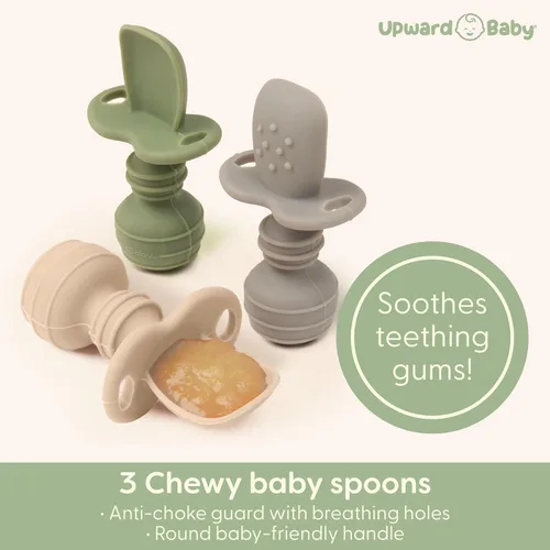 Miniatura 4 de Suministros de alimentación de destete para bebés con luz LED - UpwardBaby - Juego de alimentación para bebés - Cuenco de silicona con ventosa