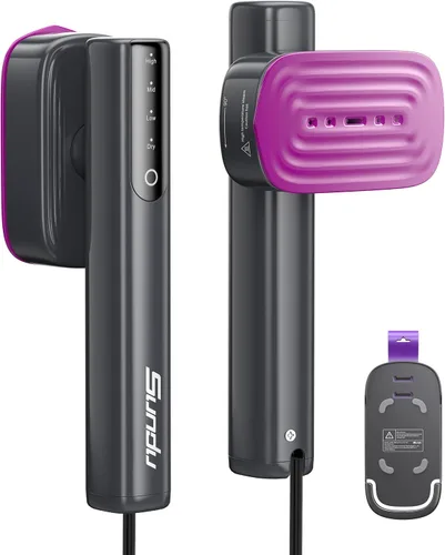 Miniatura 9 de Vaporizador para ropa, potente plancha de vapor portátil de 1200 W, calentamiento rápido de 15 segundos, tanque de 3.5 fl oz, vapor continuo de 20
