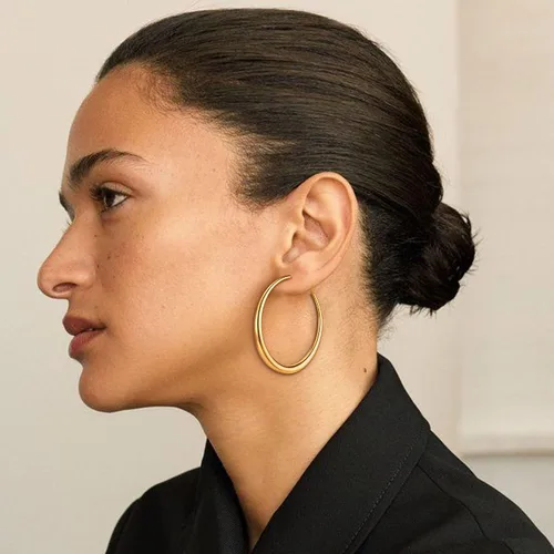 Miniatura 2 de FANZE 3Pairs 14K Gold Plated Earrings Set, Hoop Earrings, Dangle Huggie Earrings Lightweight, Jewelry Gift Women Girls
