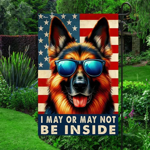 Miniatura 3 de Bandera Americana - Divertido Perro Pastor Alemán Bandera Americana TQN2748F, 3x5 pies. Bandera - Banderas de EE. UU. Poliéster Premium - Bandera