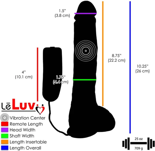 Miniatura 4 de LeLuv Vibrador Pene Venoso Realista de 10 Pulgadas con Ventosa Grueso Largo Rosa Rosado