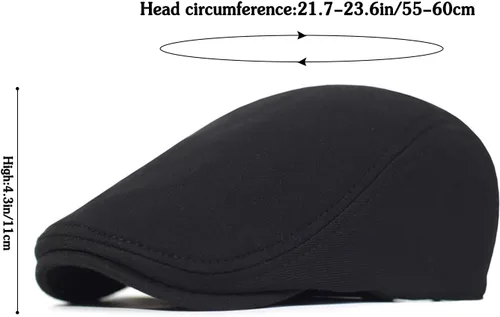Miniatura 7 de 2 Piezas Gorra Plana de Newsboy para Hombre y Mujer, Boina, Gorra de Ivy, Irlandesa, Gatsby, para Conducir, de Taxista