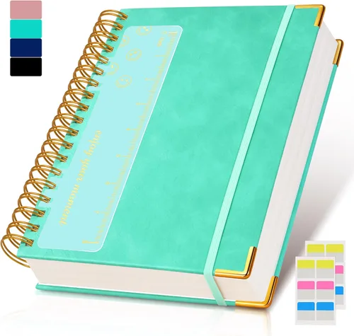 Miniatura 15 de Cuaderno en espiral de tapa dura de 8.5 x 11 pulgadas, cuadernos A4 grandes y bonitos para mujeres y hombres, cuaderno rayado a rayas