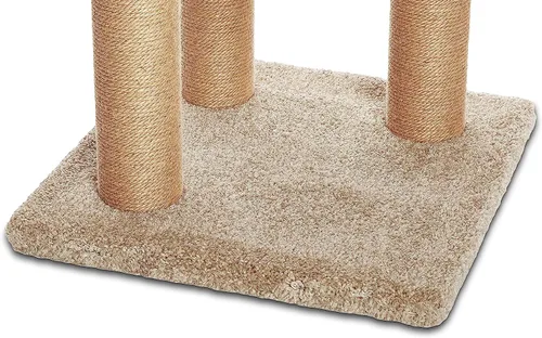 Miniatura 5 de Amazon Basics Torre de actividades de escalada para interiores con postes rascadores, grande, 17.7 x 45.9 pulgadas, beige