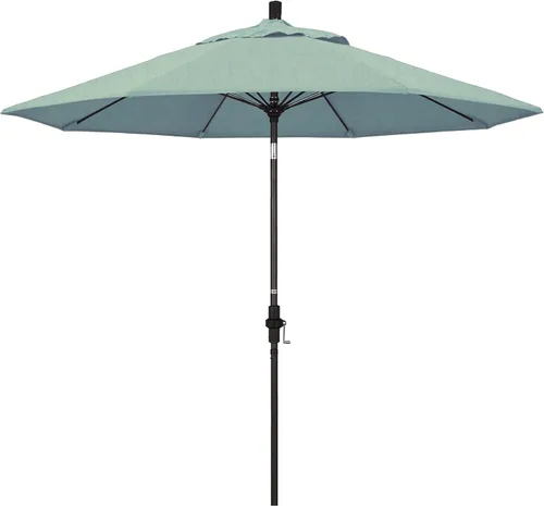 Miniatura 9 de California Umbrella GSCUF908117-5461 - Sombrilla redonda de 9 pies con poste de aluminio y varillas de fibra de vidrio para patio, 9 pies