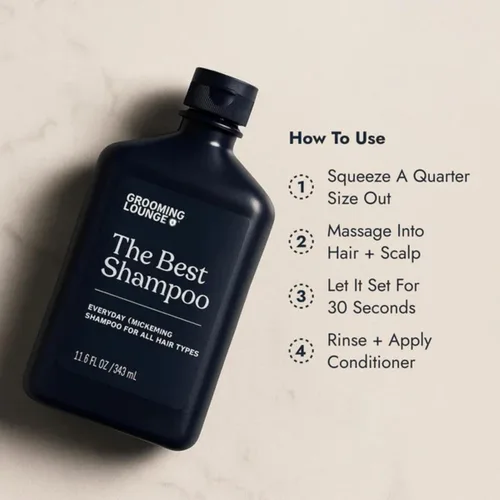 Miniatura 3 de Grooming Lounge The Best Shampoo – Aclarador del cuero cabelludo, lavado de cabello con control de encrespamiento para hombres – Promueve