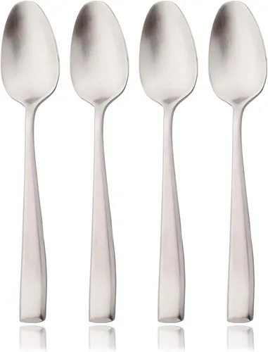 Miniatura 13 de JASHII Juego de 4 cuchillos de cena de 9.05 pulgadas, acero inoxidable 304 chapado en titanio, cuchillos de mesa de plata mate, esparcidor
