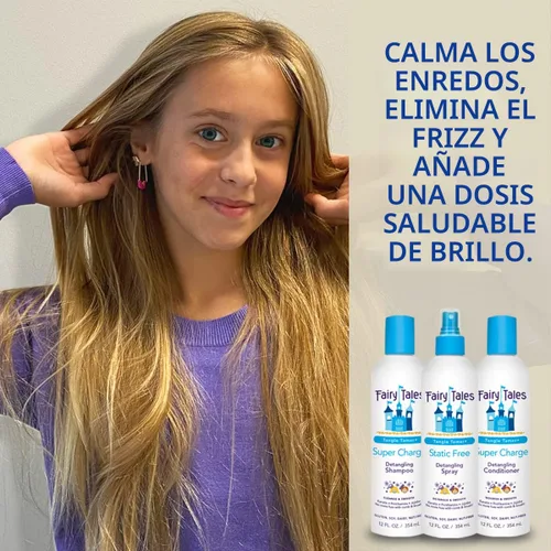 Miniatura 3 de Fairy Tales Tangle Tamer Champú y acondicionador desenredante para niños, ultra hidratante y protección antiencrespamiento, sin parabenos, sin