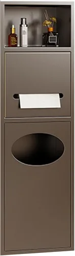 Miniatura 20 de Soporte de papel higiénico empotrado, nicho de acero inoxidable para ducha, soporte para rollo de papel higiénico en pared con almacenamiento, nicho