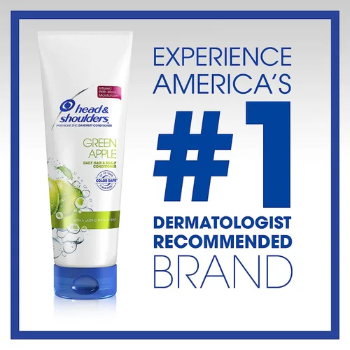 Miniatura 3 de Head & Shoulders Green Apple - Acondicionador anticaspa de uso diario, sin parabenos, 10.9 onzas líquidas