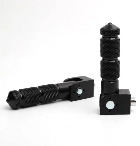 Miniatura 3 de Minho Negro CNC Reposapiés Plegables para Motocicleta y Bicicleta, Clavijas M8, Apoyapiés Trasero para Mini Bicicleta, Partes para Honda Grom