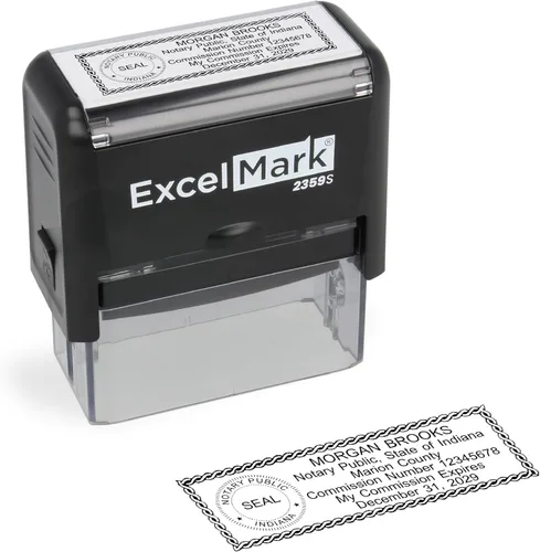 Miniatura 14 de ExcelMark Sello Notarial para los 50 Estados - Sello Oficial del Estado - Texas Negro