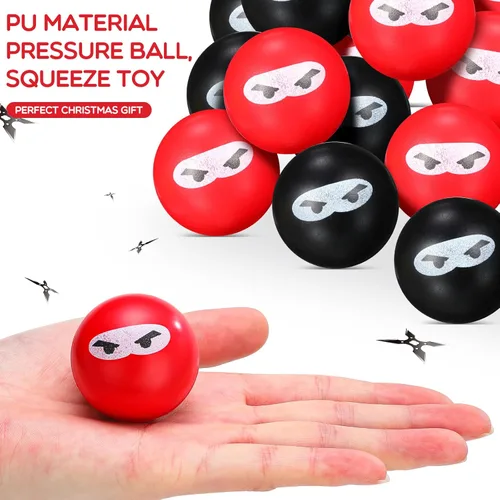 Miniatura 2 de 20 bolas ninja para aliviar el estrés, bolas sensoriales para el estrés a granel para niños y adultos, juguete de poliuretano elástico suave