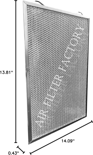 Miniatura 7 de Air Filter Factory Filtro de grasa 97017415, S97017415 Reemplazo para Broan Nutone Filtro de grasa de malla de aluminio 13-3/4 "x 14" X 3/8" 2