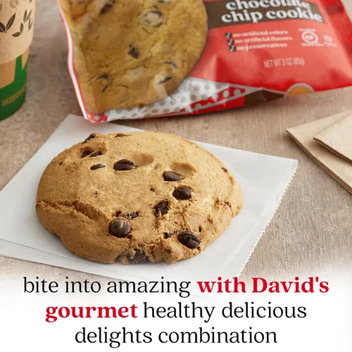 Miniatura 4 de David's Cookies Paquete de 9 galletas con chispas de chocolate sin gluten, galletas gourmet sin conservantes añadidos, postre fresco de panadería