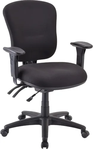 Lorell Accord - Silla de trabajo con respaldo medio, color negro