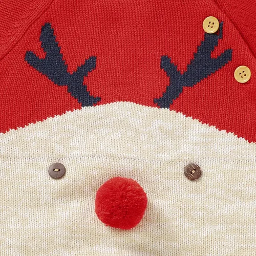 Miniatura 6 de Maemukilabe Suéter de punto de Navidad para bebé niño y niña, mono de manga larga, 1 pieza, ropa de otoño e invierno