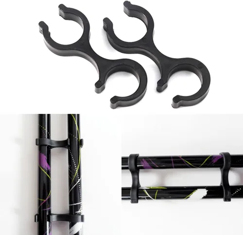 Miniatura 6 de Clips de senderismo, 2 piezas de abrazaderas de trekking de goma en forma de 8 varillas dobles conector de hebilla para senderismo al aire libre