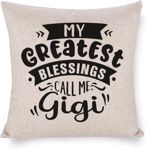 Miniatura 13 de Fundas de almohada de 16 x 16 pulgadas, decoración de granja con texto en inglés "My Happily Ever After Grandmother", fundas de cojín para el hogar