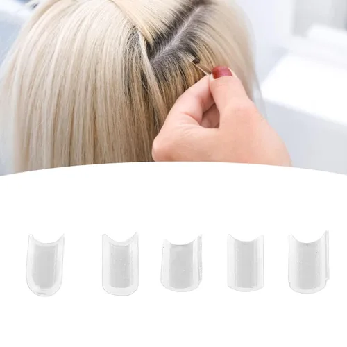 Miniatura 4 de 2 bolsas U Tip Clear Granule Beads Extensions Bonding or Rebond, paquete de pegamento de fusión en forma de uñas, extensión de cabello blanco