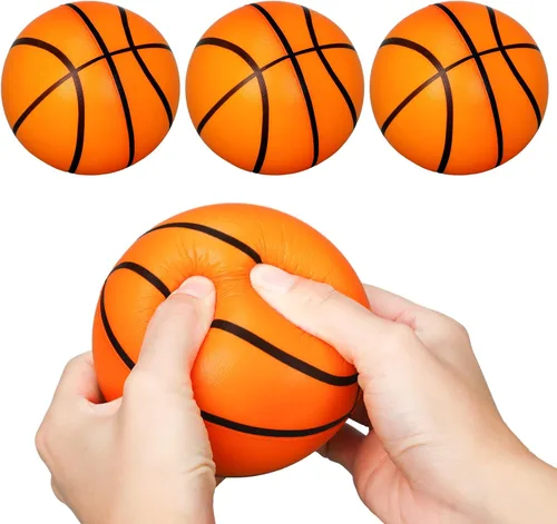 Syhood 4 bolas de espuma de baloncesto de 4 pulgadas para aliviar la ansiedad y la presión para aliviar la ansiedad para fiestas deportivas