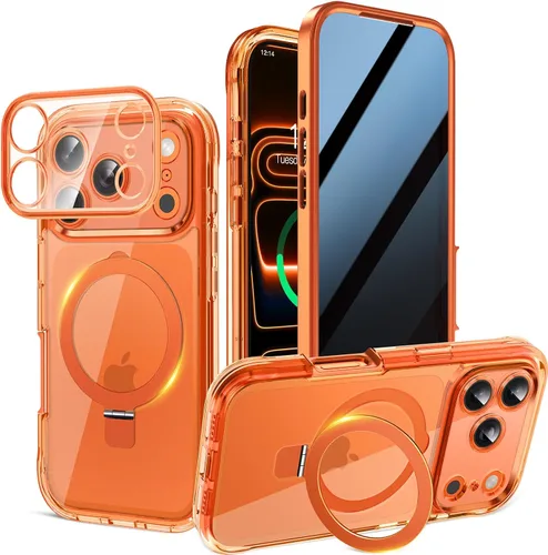 Miniatura 29 de Funda magnética de privacidad para iPhone 17 Pro Max [Cartulina con purpurina para bricolaje] [Soporte magnético invisible] Protector de pantalla