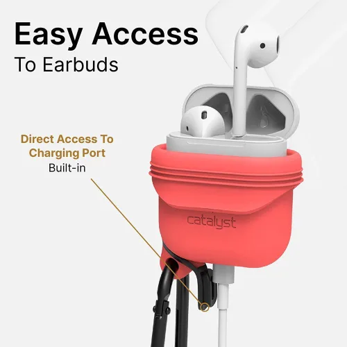 Miniatura 6 de Catalyst Funda impermeable para AirPods de 2ª generación y AirPods de 1ª generación, carga inalámbrica y USB-C, funda de alta protección contra