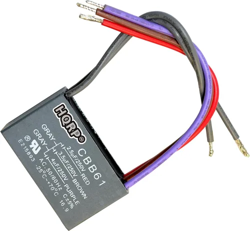 Miniatura 31 de HQRP Condensador compatible con ventilador de techo Hampton Bay 4.5uf+5uf+6uf 4-Wire CBB61