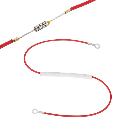 Miniatura 15 de MECCANIXITY Fusible universal de temperatura para olla de arrocera, 158.0 °F 10 A 250 V Fusible térmico de metal con ambos terminales de anillo