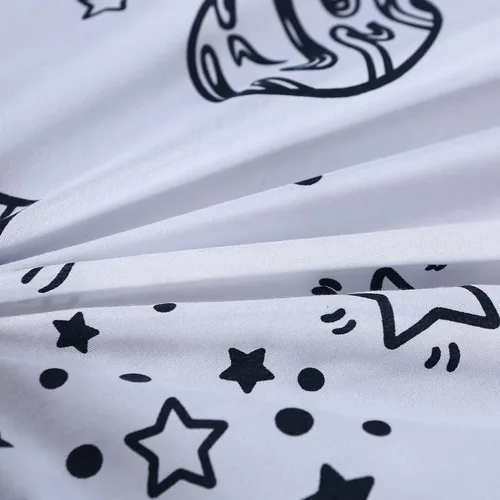 Miniatura 6 de MAG Juego de sábanas de 3 piezas tamaño individual, diseño de planetas galaxias a base de blanco, microfibra súper suave, para niños, adolescentes