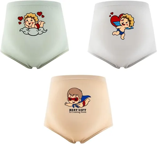 Miniatura 2 de Ropa interior de maternidad para mujer, ropa interior con soporte para el abdomen, con eslogan divertido, ropa de embarazo, regalos