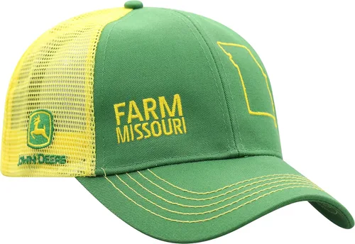Miniatura 77 de John Deere Gorra de béisbol con logotipo y malla trasera con contraste, para hombre