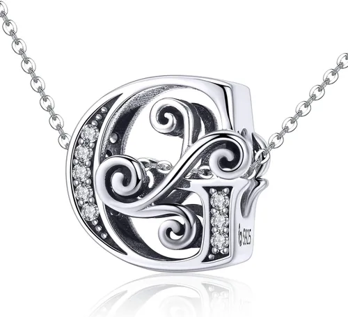 Miniatura 54 de BETTY&SARAH dije de plata esterlina 925 con forma de letra, para pulseras Pandora, letra del alfabeto, joya, regalo para mujer