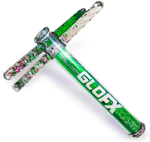 Miniatura 10 de GloFX Tubo de caleidoscopio líquido azul de 7.5 pulgadas X - Caleidoscopios coloridos para adultos, juguetes de flujo Rave Varitas de purpurina