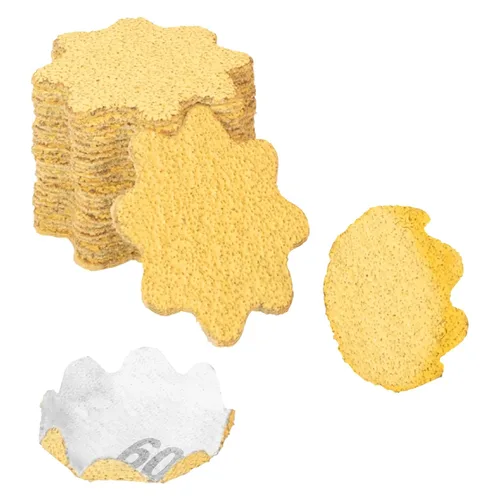 Keystone Flex Edge Gold - Discos de lijado de gancho y bucle de 1 pulgada, papel de arena ondulado para lijadoras de cuencos y accesorios de lijado
