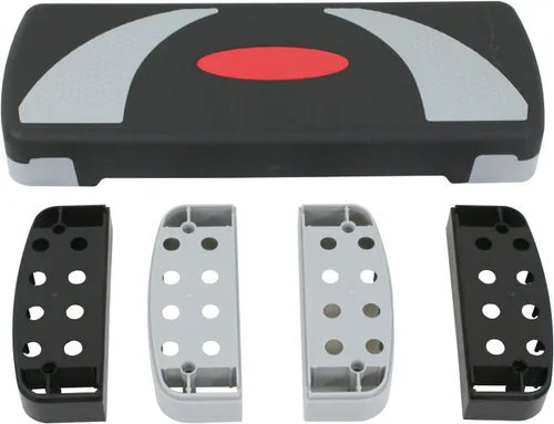 Miniatura 6 de HomGarden Escalón de entrenamiento aeróbico ajustable en fitness y ejercicio, plataforma de entrenamiento con elevadores de ajuste de 4 a 6 a 8