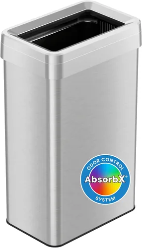 Miniatura 13 de iTouchless - Cubo de basura de cocina de 60 litros / 16 galones con doble compartimento y contenedor para reciclaje, filtro de olores, cierre suave