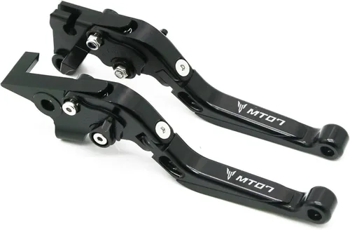 Palancas de embrague de freno plegables ajustables para motocicleta para Yamaha MT-07 FZ-07 FZ07 MT07 2014 2023 Manijas de control delantero (color