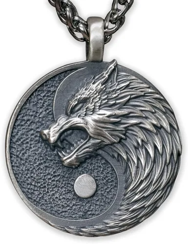 Miniatura 30 de Collar Yin Yang para hombre, joyería colgante de alta calidad de aspecto antiguo, regalos de Yin Yang, joyería vikinga para hombres