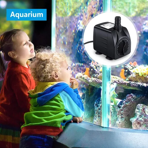Miniatura 5 de CWKJ Bomba de fuente, 2 paquetes de bomba de agua sumergible de 160 GPH(10 W, 600 L/H), bomba de agua duradera para fuente al aire libre con cable