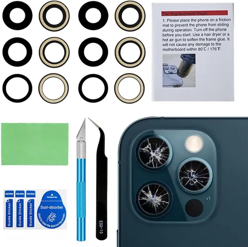 Miniatura 12 de 2 Unidades OEM trasera lente de la cámara trasera reemplazo de cristal para iPhone 13 y iPhone 13 Mini con adhesivo preinstalado y kit de iPhone 13