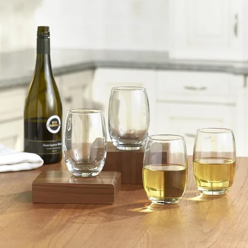 Miniatura 2 de Cristar Juego de 4 copas de vino sin tallo, vasos de 15.5 onzas para vino tinto o blanco