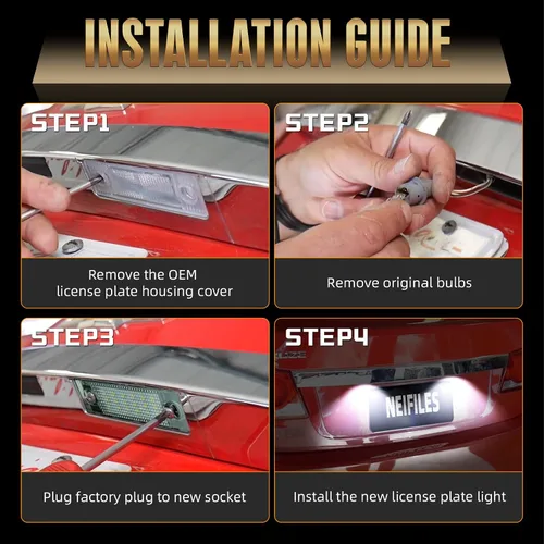 Miniatura 6 de Luces LED para matrícula compatibles con Chevy Cruze 2009-2023 reemplazo de luz de matrícula